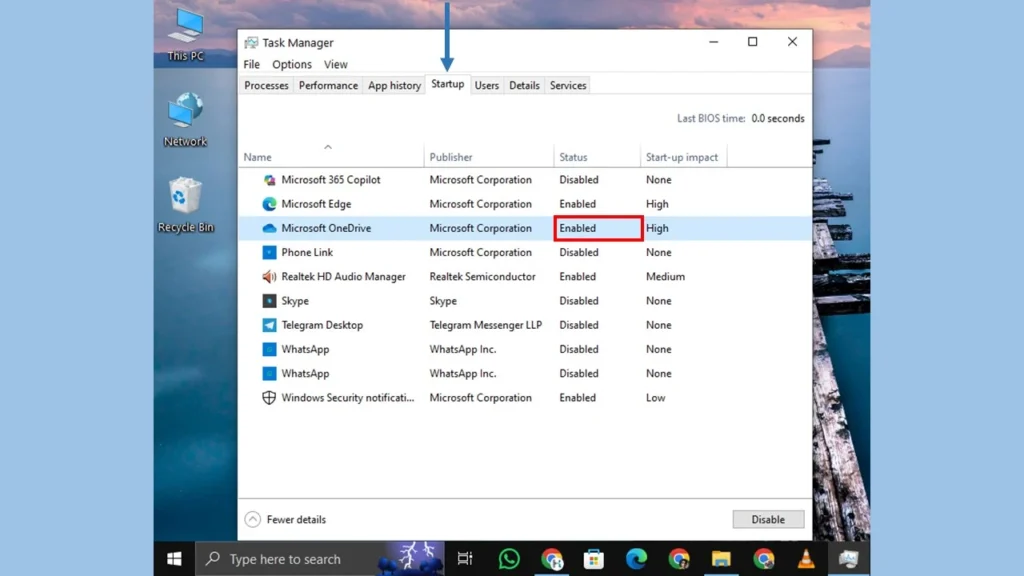 Disable Background Apps & Startup Programs for high disk usage solution