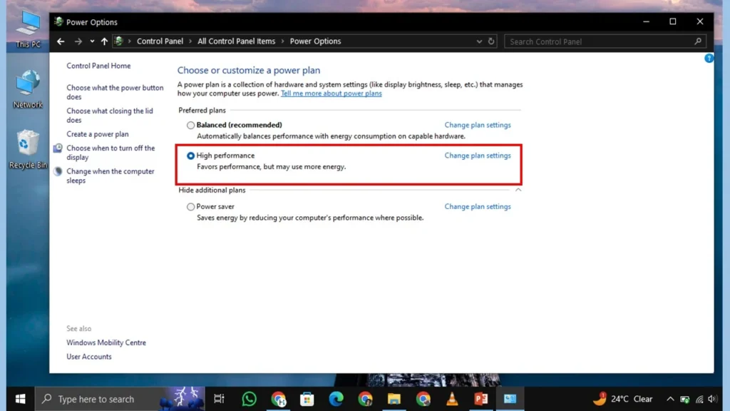 Enable High Performance Mode for solving high disk usage