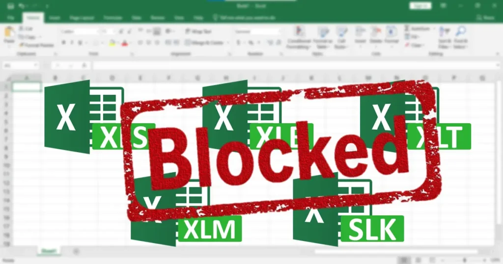 Blocked excel types due to recent update