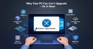 Windows 11 Upgrade Blocked – Blog Banner for article Windows 11 Upgrade Is Blocked