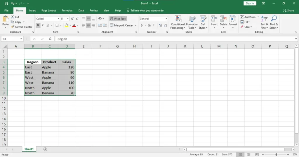 Prepare Your Dataset in MS Excel sheet